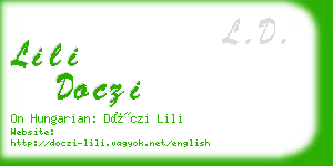 lili doczi business card